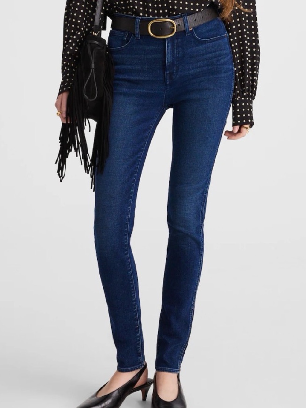 Madewell Womens 10” High Rise Skinny Jeans Size 29 Stretch Dark Wash Minimalist